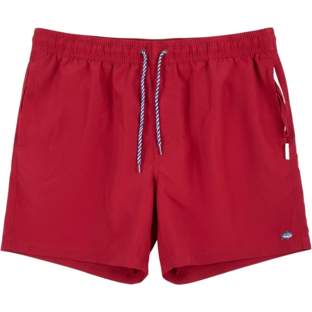 Southern Tide Mens Red Skipjack Swim Trunks Elastic Waist Coastal Shorts XL 36x5